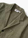 Twill Server Suit Olive Service Works (Collar detail) at Couverture & The Garbstore