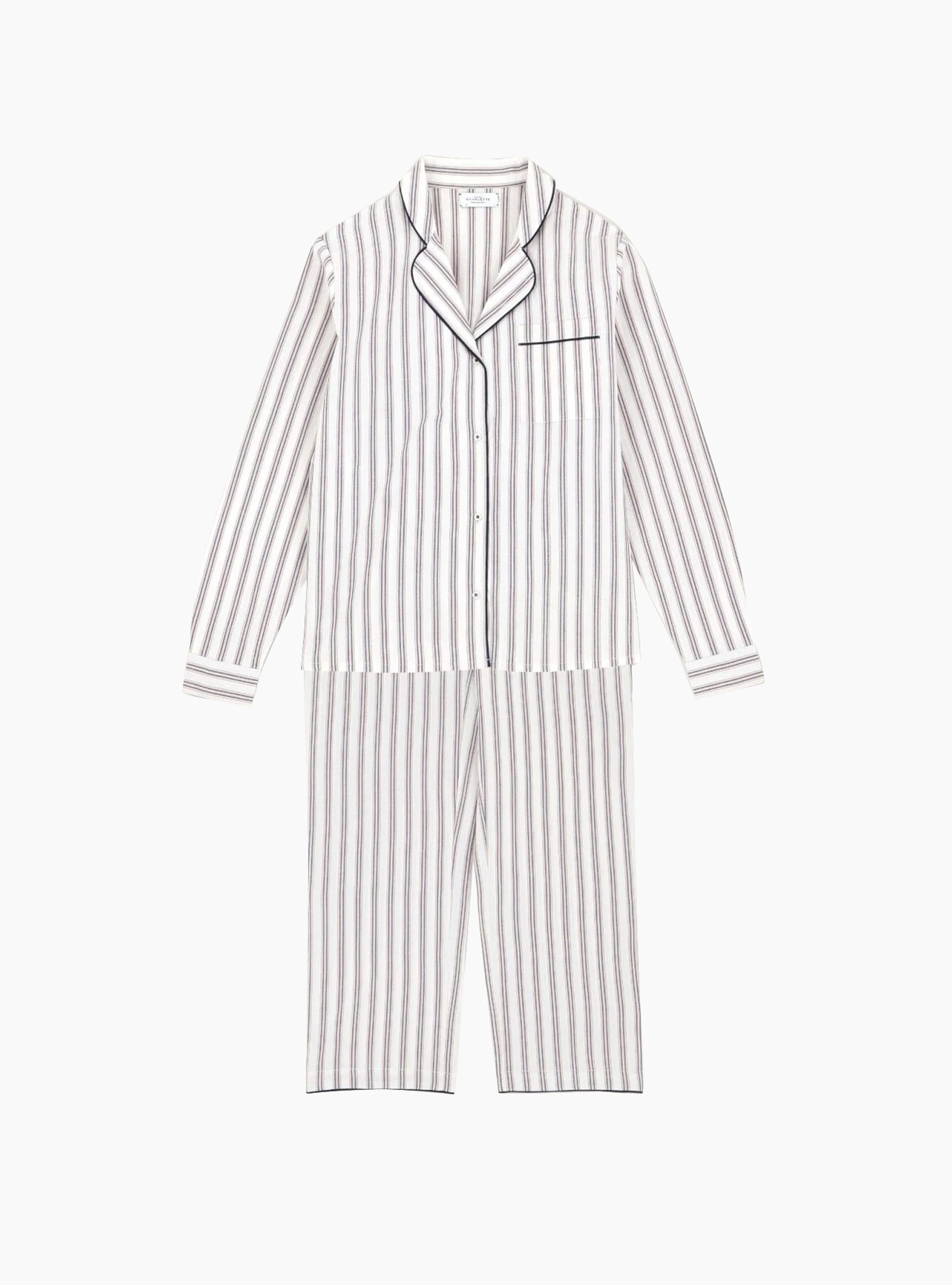 Thelma PJs Mist Stripes Thelma Mist Stripes Scarlette Atelier (front) at Couverture & The Garbstore