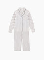 Thelma PJs Mist Stripes Thelma Mist Stripes Scarlette Atelier (front) at Couverture & The Garbstore