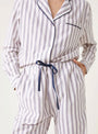 Thelma PJs Mist Stripes Thelma Mist Stripes Scarlette Atelier (model) at Couverture & The Garbstore