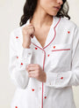 Thelma Red Hearts Pjs Thelma Red Hearts Scarlette Atelier (model) at Couverture & The Garbstore