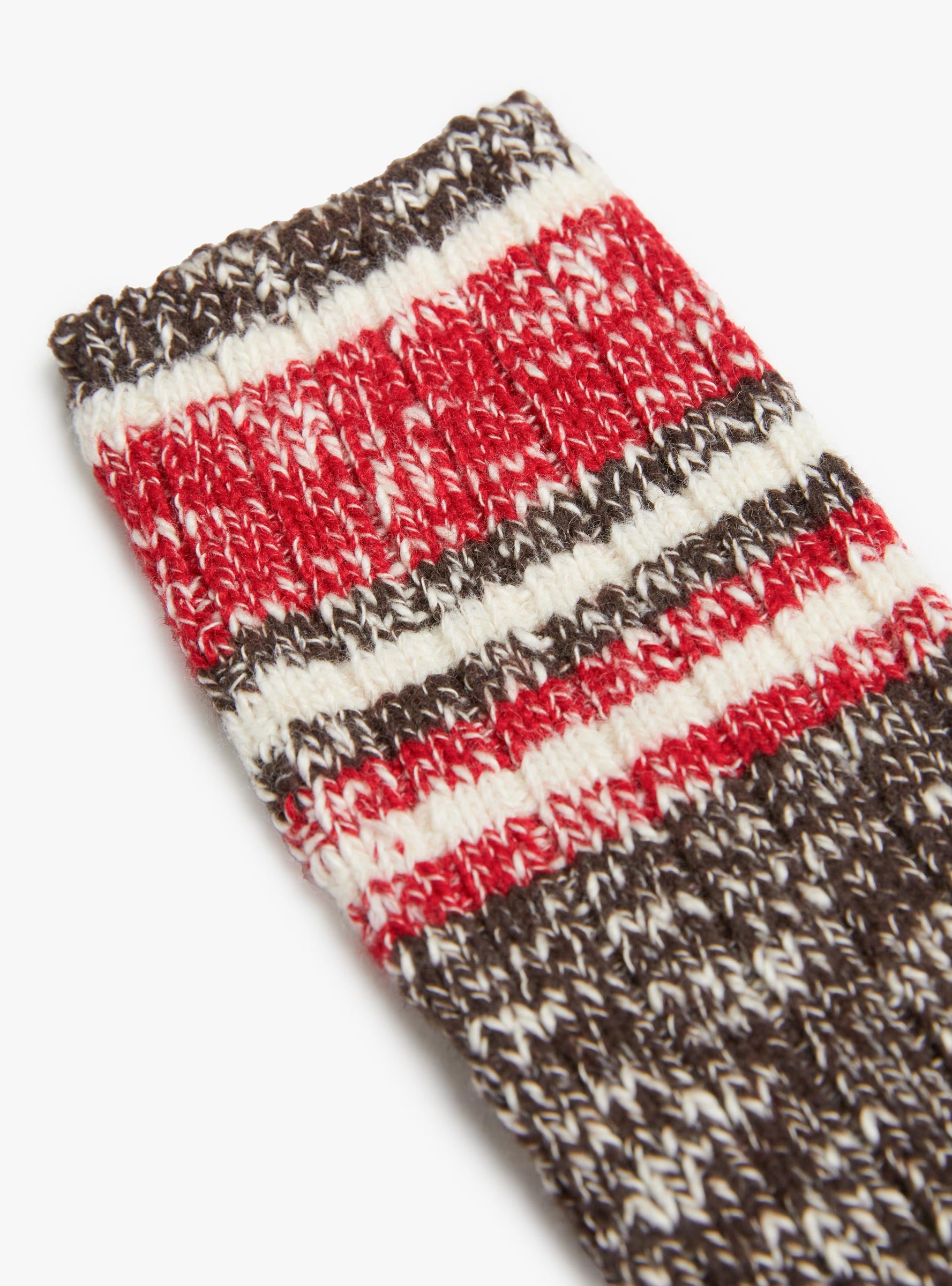 Marled Hiker Crew Socks Espresso Espresso Hansel From Basel (fabrioc closeup) at Couverture & The Garbstore