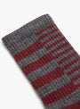 Piano Athletic Wool Crew Socks Merlot Merlot Hansel From Basel (close up) at Couverture & The Garbstore