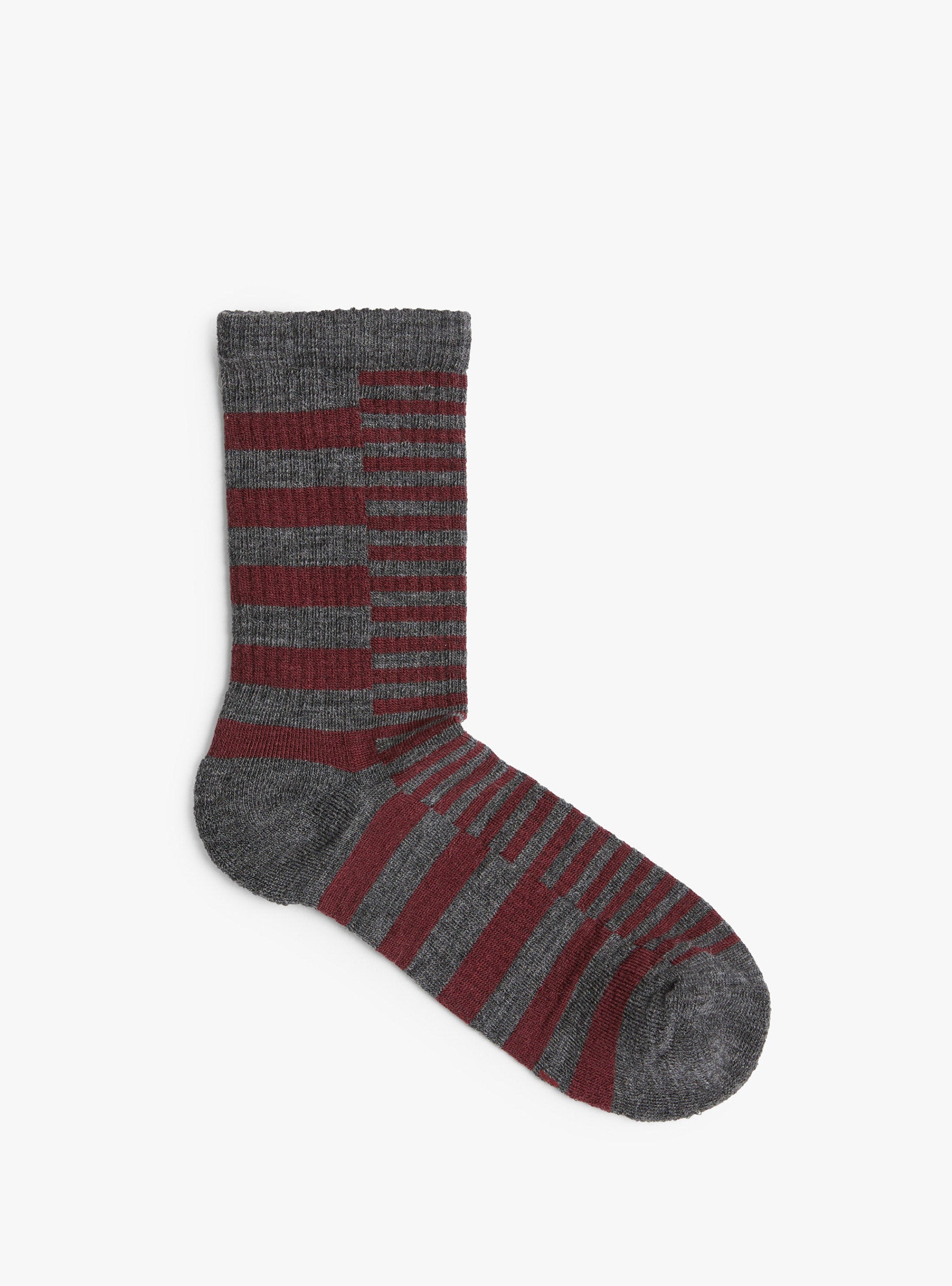 Piano Athletic Wool Crew Socks Merlot Merlot Hansel From Basel (top view) at Couverture & The Garbstore