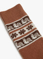 Snail Hiker Wool Crew Socks Brown Merlot Hansel From Basel (close up) at Couverture & The Garbstore