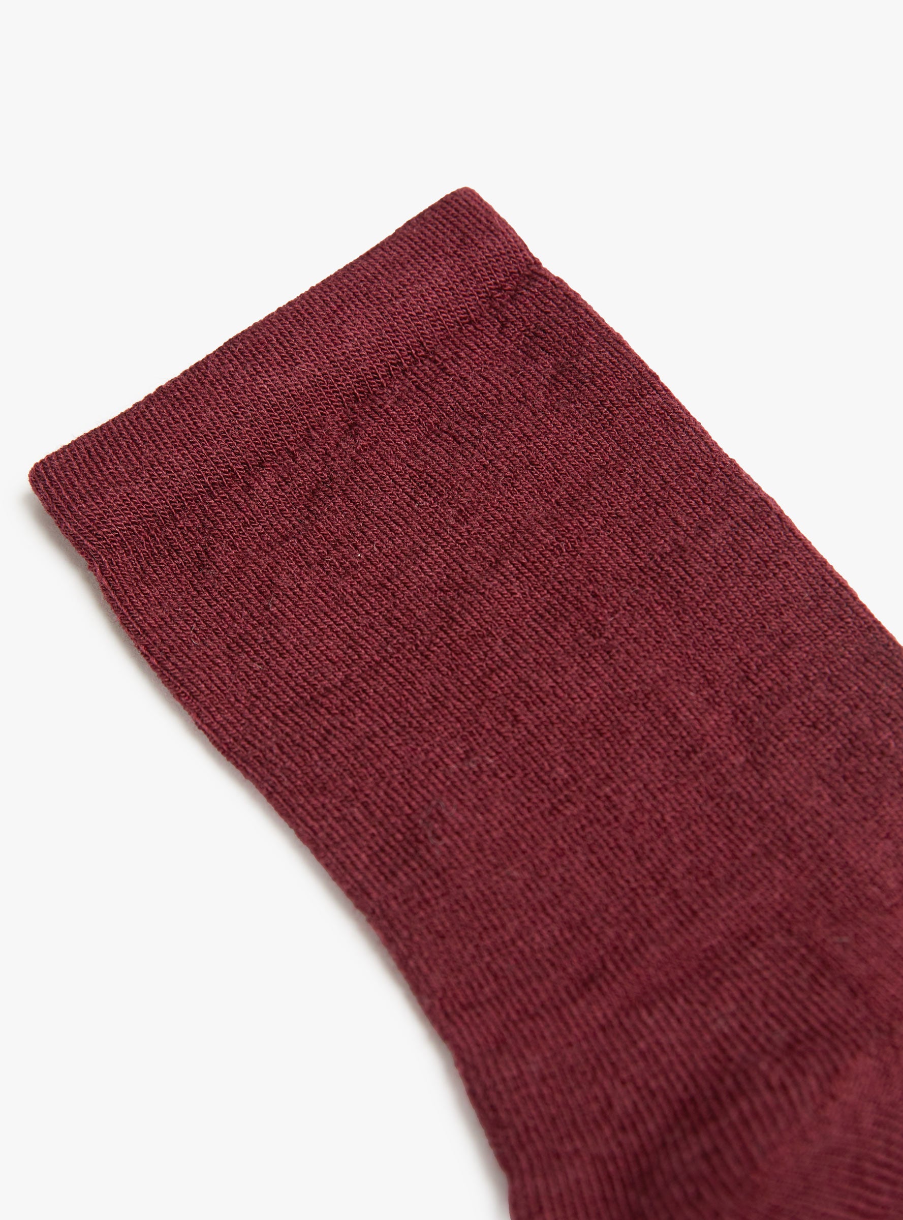 Solid Sport Athletic Wool Crew Socks Merlot Merlot Hansel From Basel (fabric closeup) at Couverture & The Garbstore