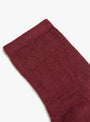 Solid Sport Athletic Wool Crew Socks Merlot Merlot Hansel From Basel (fabric closeup) at Couverture & The Garbstore