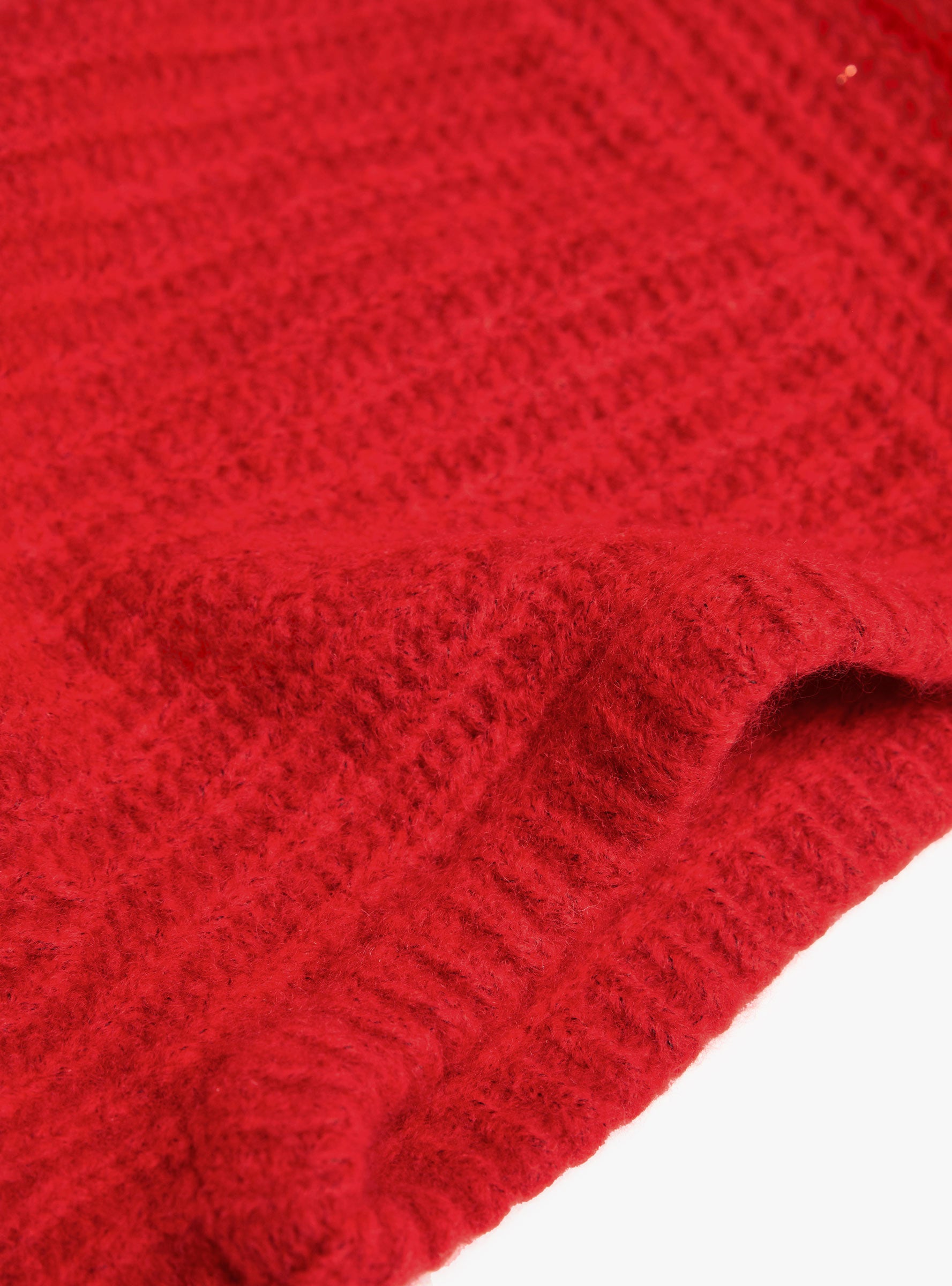 Cashmere Balaclava Red Red Hansel From Basel (fabric closeup) at Couverture & The Garbstore