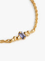 Crinkle Iolite Chain Bracelet Vermeil Vermeil Isabella Etou (stone detail) at Couverture & The Garbstore