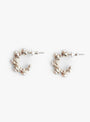 Crinkle Tiny Pearl Earrings Silver Silver Isabella Etou (front) at Couverture & The Garbstore