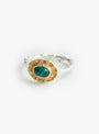 Malachite Oval Ring Malachite Isabella Etou (front) at Couverture & The Garbstore