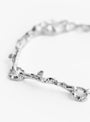 White Sapphire Leaf Bracelet Silver Silver Isabella Etou (close up) at Couverture & The Garbstore