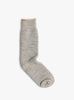 Double Face Merino Wool Crew Socks Grey & Brown ROTOTO (top view) at Couverture & The Garbstore