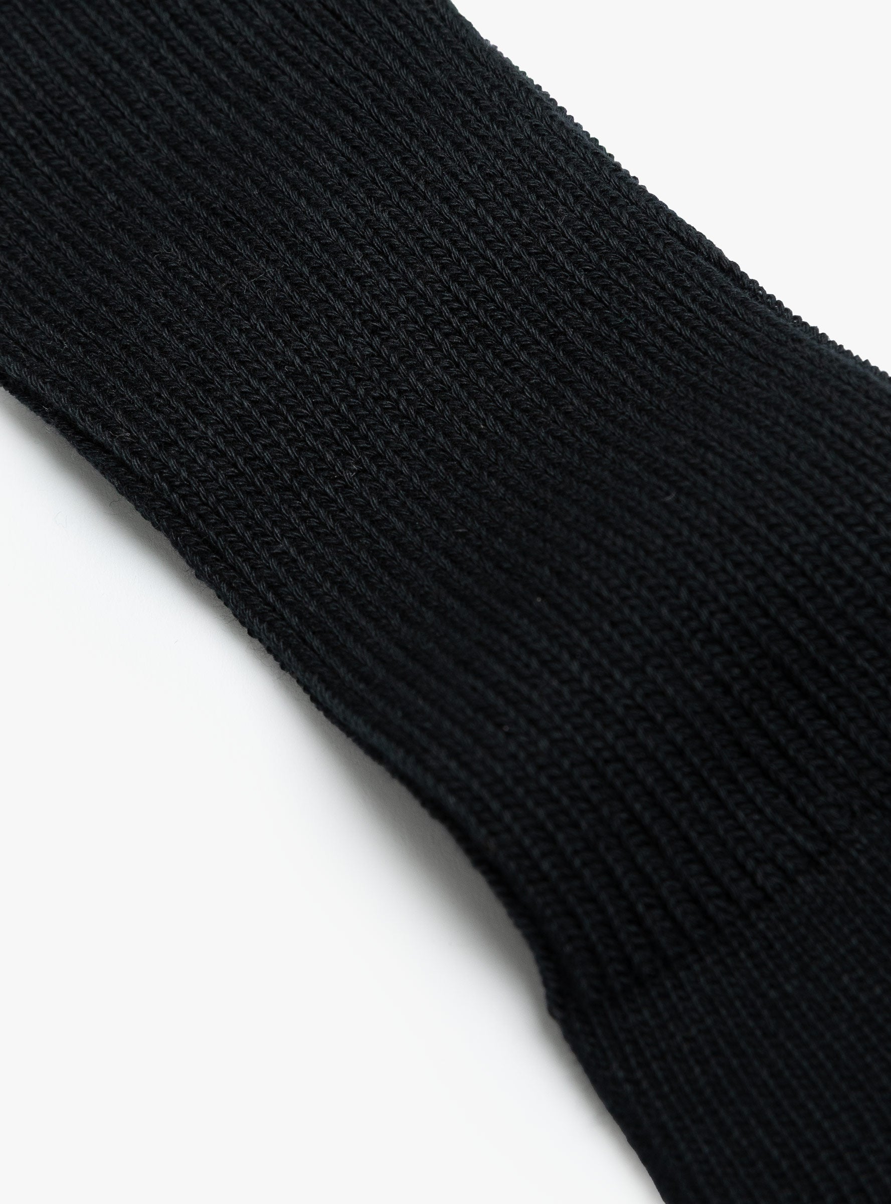 Organic Daily 3 Pack Crew Socks Black ROTOTO (detail) at Couverture & The Garbstore