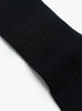 Organic Daily 3 Pack Crew Socks Black ROTOTO (detail) at Couverture & The Garbstore