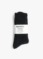 Organic Daily 3 Pack Crew Socks Black ROTOTO (packaged) at Couverture & The Garbstore