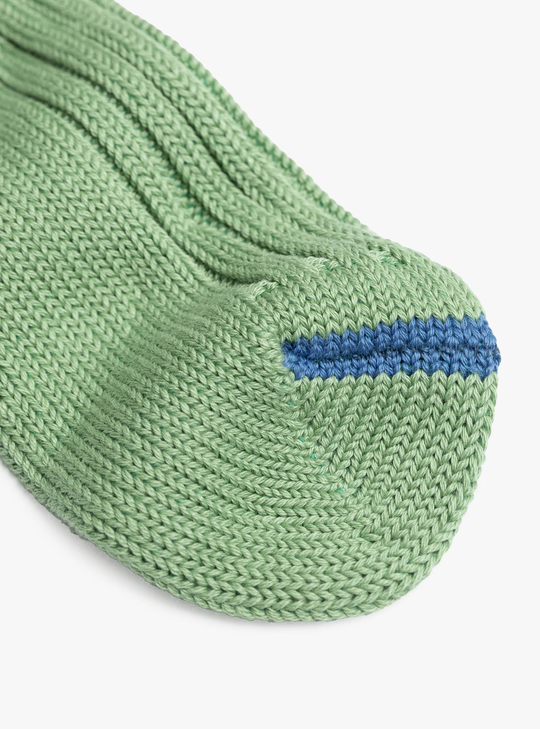 Chunky Ribbed Crew Socks Light Green ROTOTO (fabric detail) at Couverture & The Garbstore