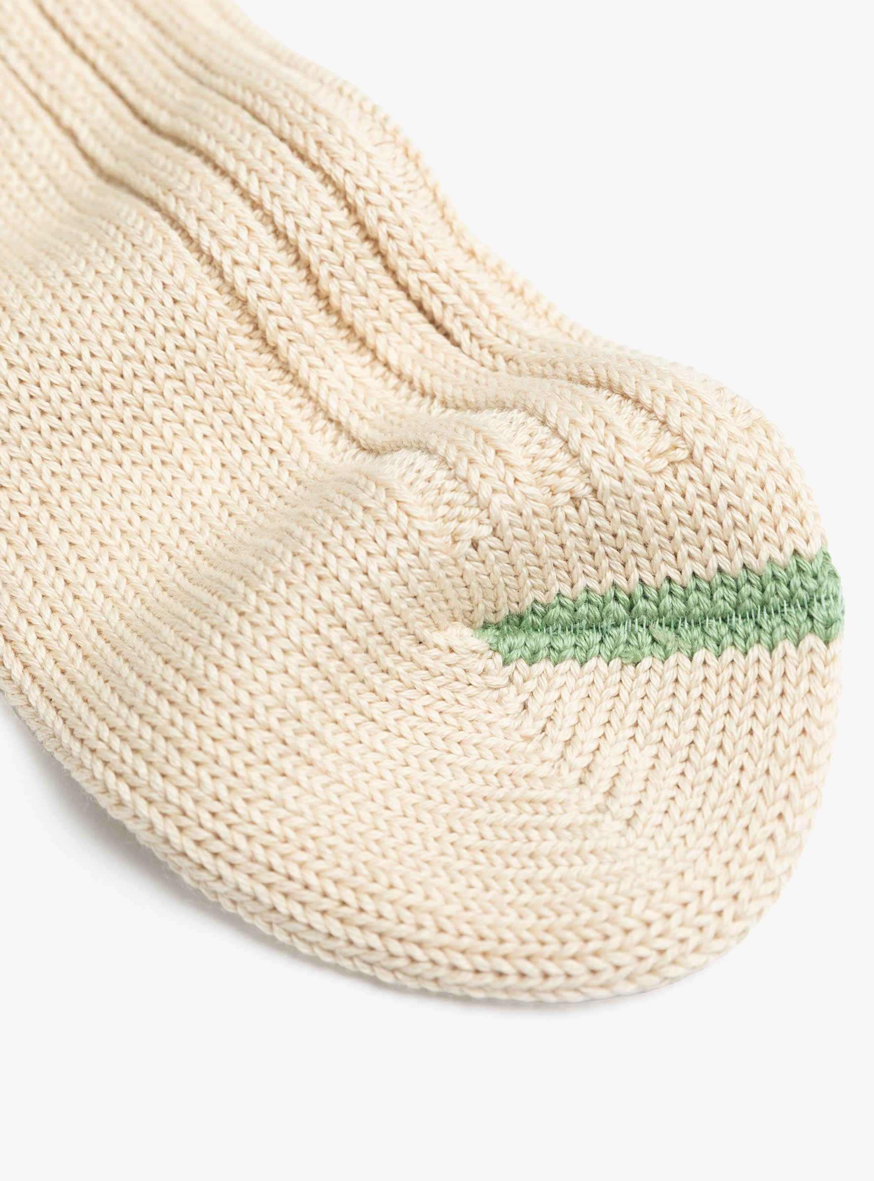 Chunky Ribbed Crew Socks Raw ROTOTO (fabric detail ) at Couverture & The Garbstore