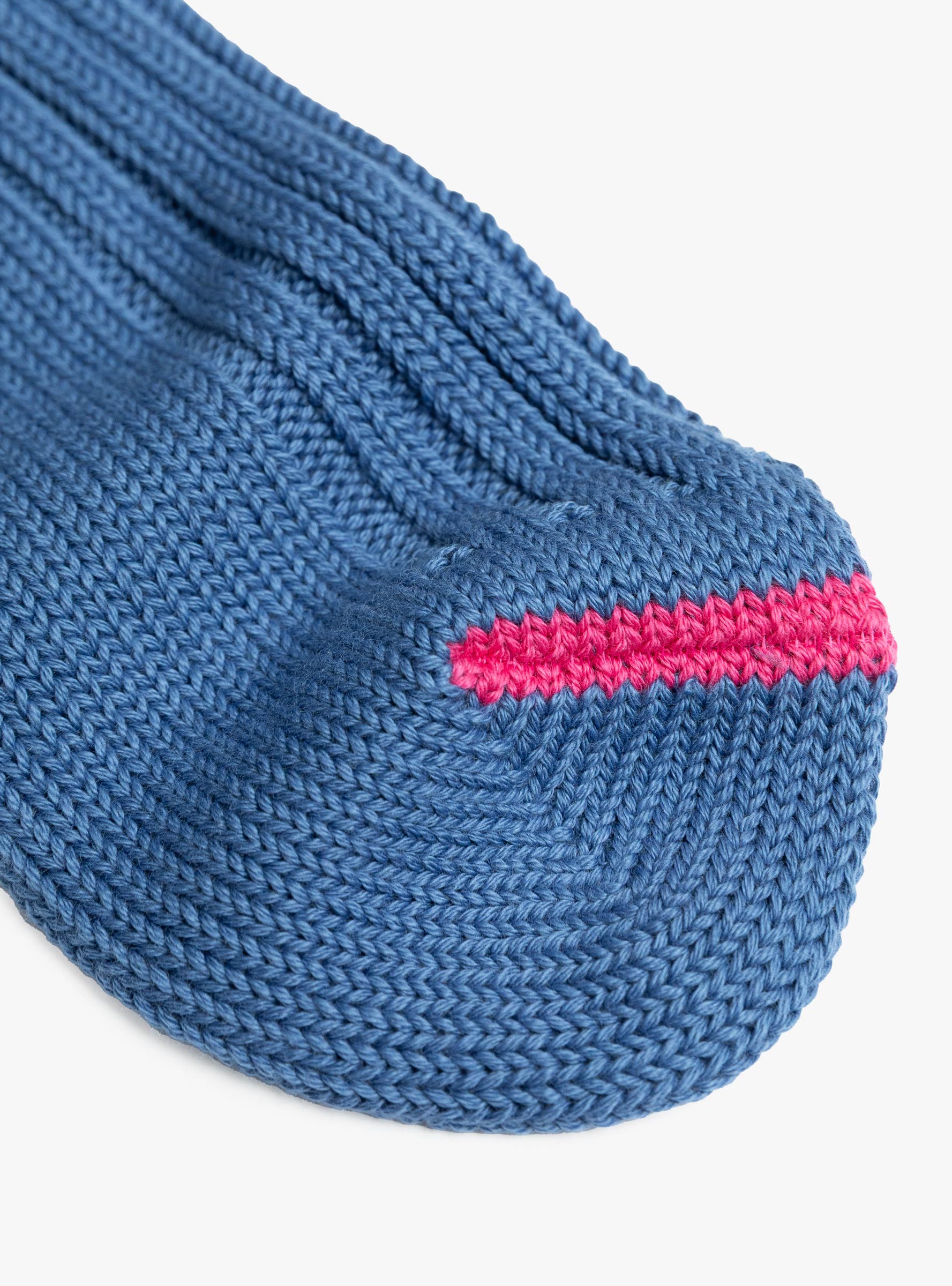 Chunky Ribbed Crew Socks Smalt Blue ROTOTO (fabric detail) at Couverture & The Garbstore