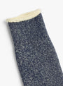 Reversible-Pile-Socks-Navy-and-Cream-ROTOTO-(fabric-detail) at Couverture & The Garbstore
