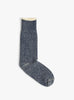 Reversible Pile Socks Navy and Cream ROTOTO (top view) at Couverture & The Garbstore