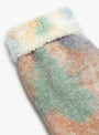 Tie Dye Pile Socks Green, Light Pink & Purple ROTOTO (fabric detail) at Couverture & The Garbstore
