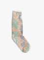 Tie Dye Pile Socks Green, Light Pink & Purple ROTOTO (top view) at Couverture & The Garbstore