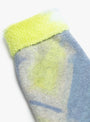 Tie Dye Pile Socks Lime & Blue ROTOTO (fabric detail) at Couverture & The Garbstore