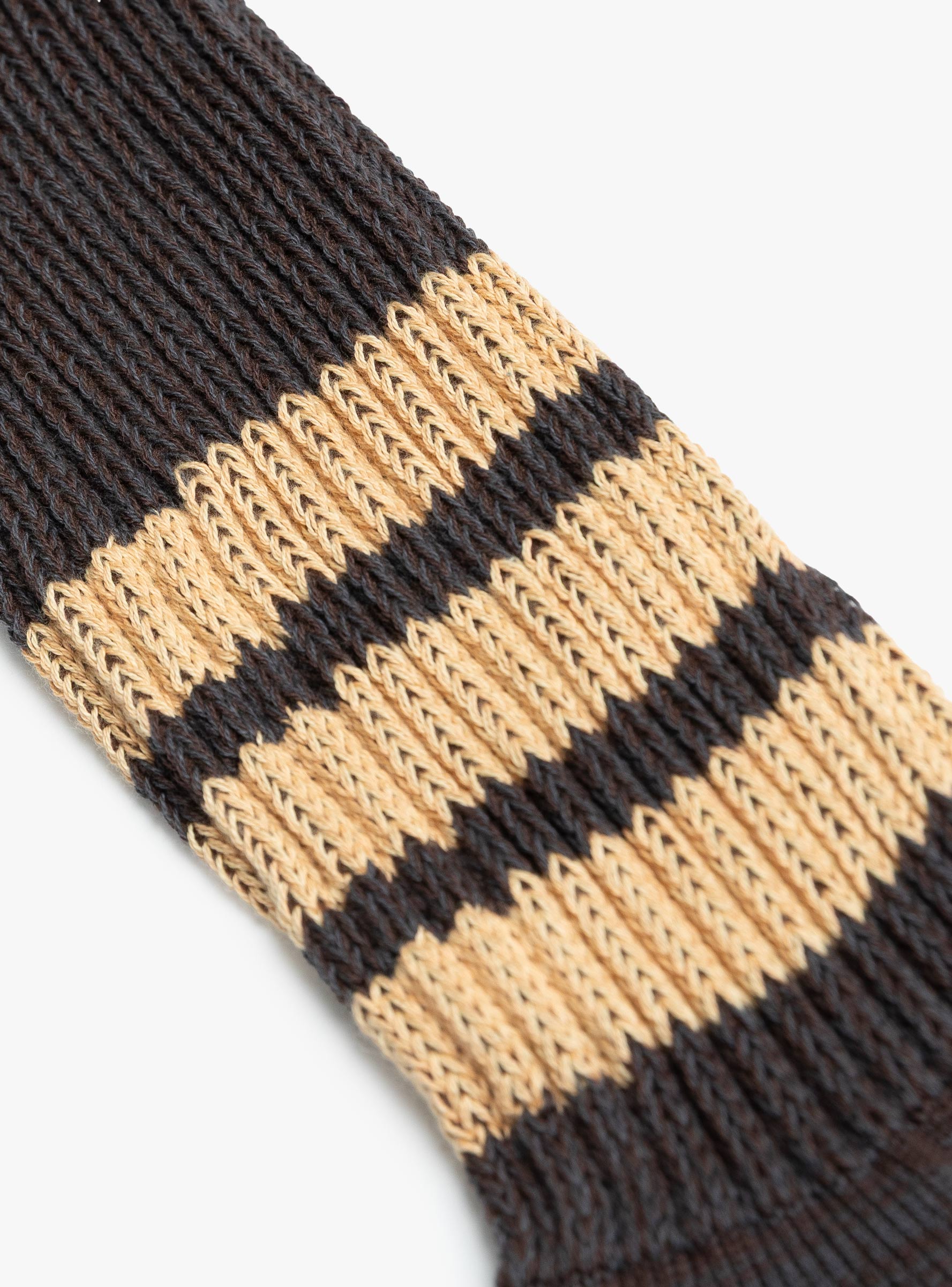 Coarse Ribbed Oldschool Socks Faded Black and Vintage Orange ROTOTO (rib detail) at Couverture & The Garbstore