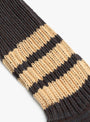 Coarse Ribbed Oldschool Socks Faded Black and Vintage Orange ROTOTO (rib detail) at Couverture & The Garbstore