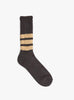 Coarse Ribbed Oldschool Socks Faded Black and Vintage Orange ROTOTO (top view) at Couverture & The Garbstore