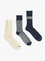 Recycled-Cotton-and-Wool-3-Pack-Navy-ROTOTO-(group-shot) at Couverture & The Garbstore