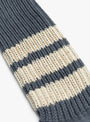 Coarse Ribbed Oldschool Socks Faded Blue and Ivory ROTOTO (rib detail) at Couverture & The Garbstore