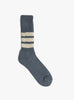 Coarse Ribbed Oldschool Socks Faded Blue and Ivory ROTOTO (top view) at Couverture & The Garbstore