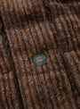 Donegal Corduroy Ranch Jacket Rustic Brown WYTHE (button detail) at Couverture & The Garbstore