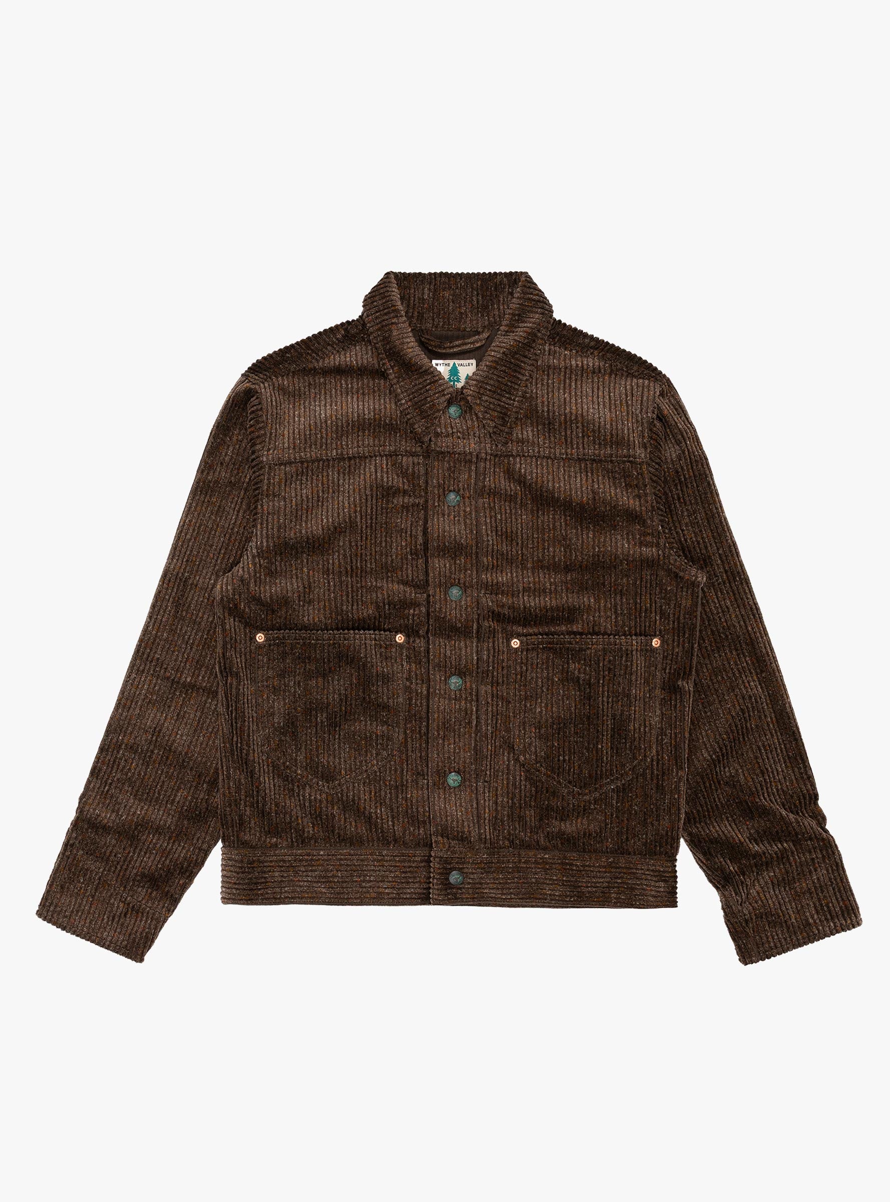 Donegal Corduroy Ranch Jacket Rustic Brown WYTHE (front) at Couverture & The Garbstore