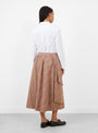 W TLC Skirt Brown Multi Brown Multi YMC (model back) at Couverture & The Garbstore