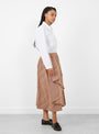 W TLC Skirt Brown Multi Brown Multi YMC (model side) at Couverture & The Garbstore