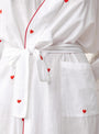 Clark Red Hearts Kimono Red Embroidery Scarlette Atelier (model) at Couverture & The Garbstore
