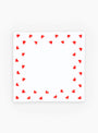 Red Hearts Handkerchief Red Hearts Scarlette Atelier (front) at Couverture & The Garbstore