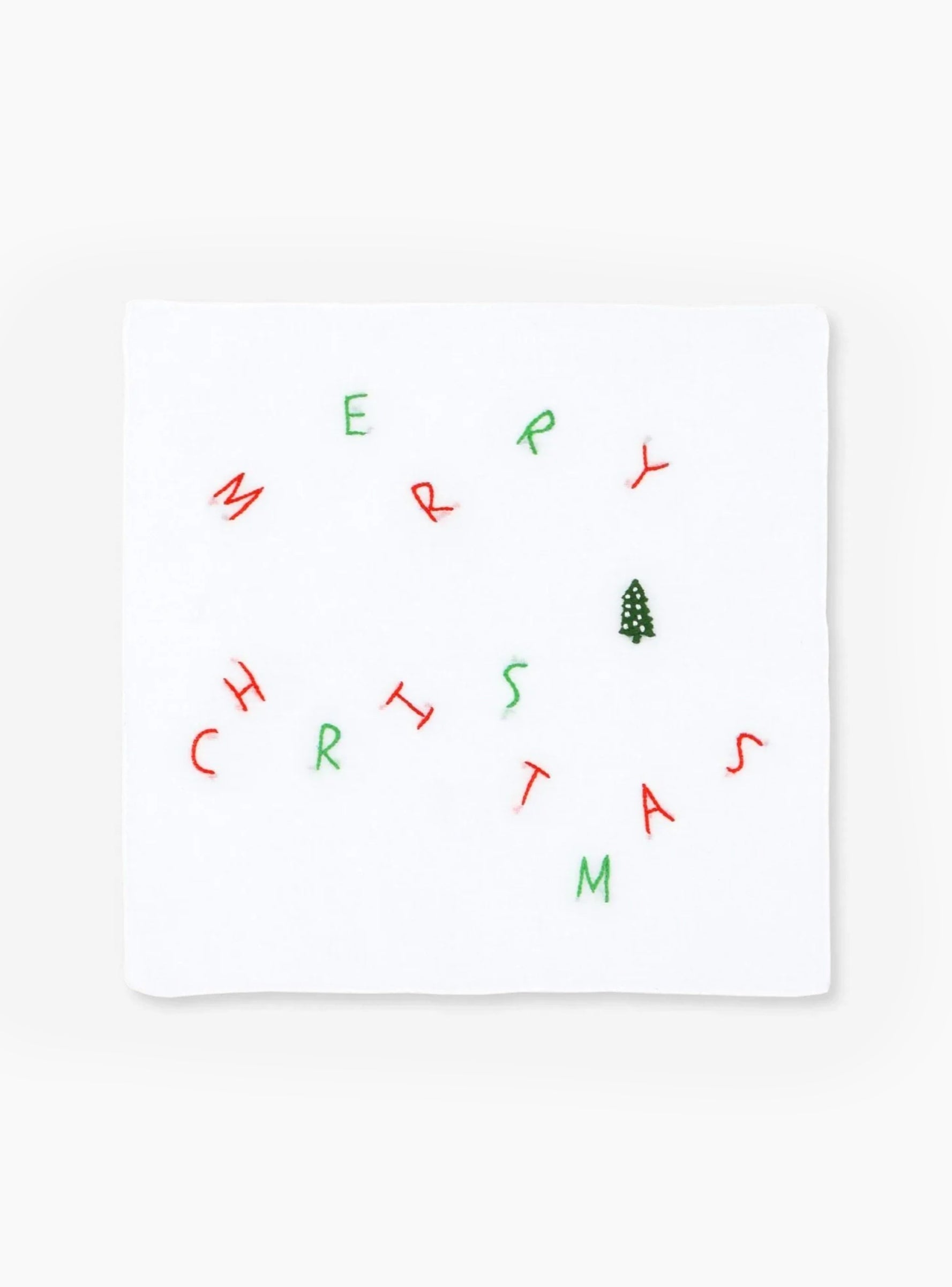 Merry Christmas Handkerchief Merry Christmas Scarlette Atelier (front) at Couverture & The Garbstore