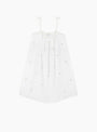 Lucy Night Dress Clover White green embroidery Scarlette Atelier (front) at Couverture & The Garbstore
