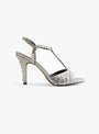 Goslo T-Strap Studded Heel Pewter Pewter RACHEL COMEY (side) at Couverture & The Garbstore