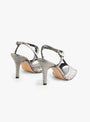 Goslo T-Strap Studded Heel Pewter Pewter RACHEL COMEY (three quater back) at Couverture & The Garbstore