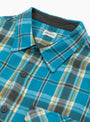 Heavy Flannel Shirt Blue Blue KHAKIS (2020) (Collar Detail) at Couverture & The Garbstore