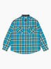 Heavy Flannel Shirt Blue Blue KHAKIS (2020) (Front) at Couverture & The Garbstore