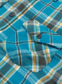 Heavy Flannel Shirt Blue Blue KHAKIS (2020) (Pocket Detail) at Couverture & The Garbstore