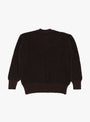 Two Tone Crewneck Sweater Brown Black WYTHE (back) at Couverture & The Garbstore