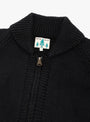Zip Shawl Cardigan Black WYTHE (collar dteail) at Couverture & The Garbstore