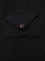 Zip Shawl Cardigan Black WYTHE (pocket detail) at Couverture & The Garbstore